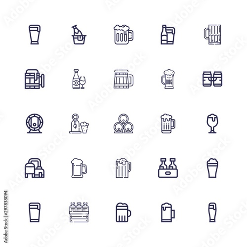Editable 25 draught icons for web and mobile