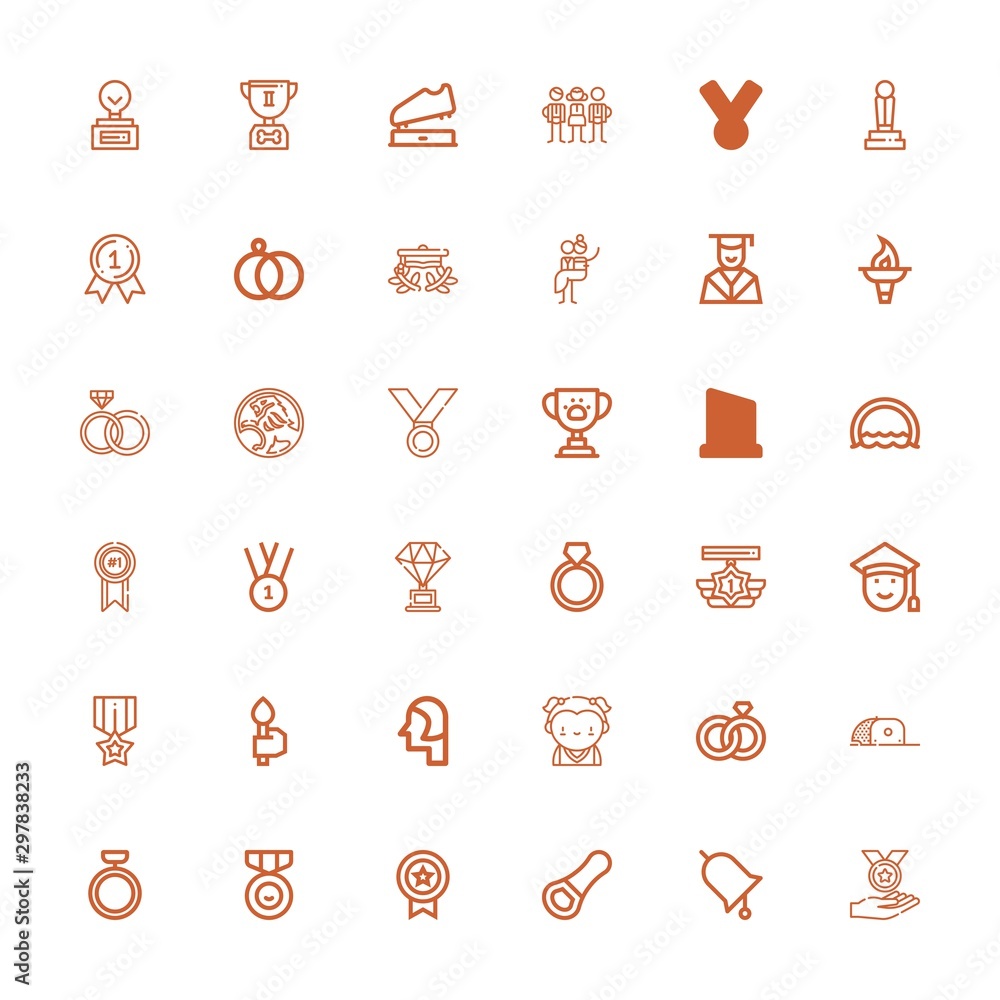 Obraz premium Editable 36 ceremony icons for web and mobile