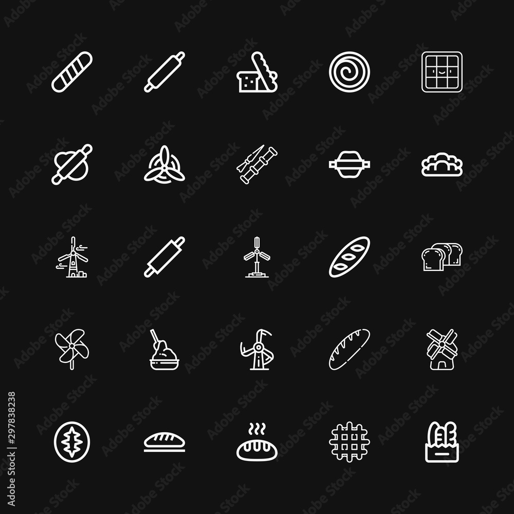Editable 25 flour icons for web and mobile