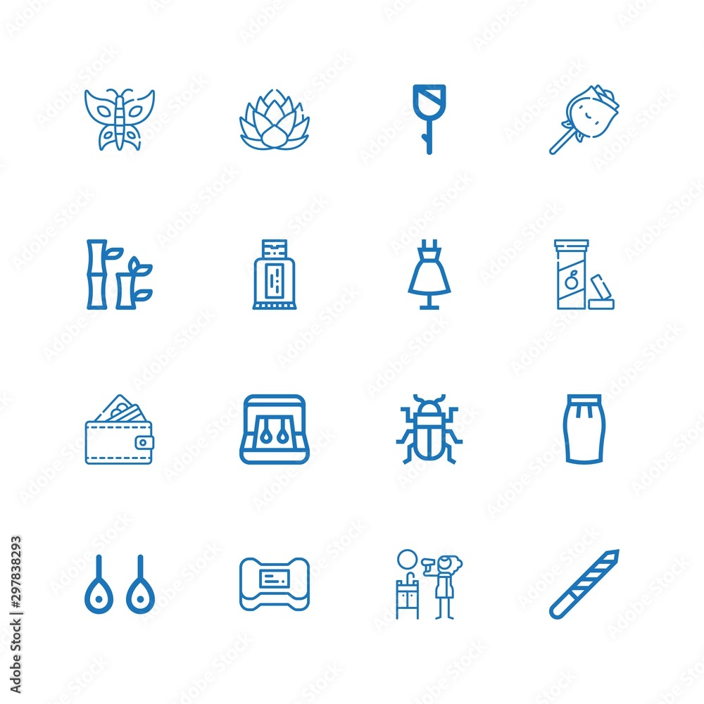 Editable 16 beauty icons for web and mobile Editable 16 beauty icons for web and mobile