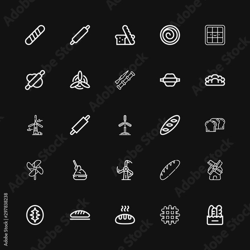 Editable 25 flour icons for web and mobile
