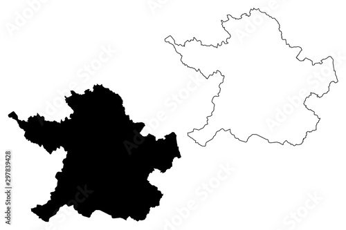 Meath County Council (Republic of Ireland, Counties of Ireland) map vector illustration, scribble sketch Meath map.... photo