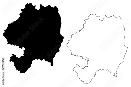 Wicklow County Council (Republic of Ireland, Counties of Ireland) map vector illustration, scribble sketch Wicklow map.... photo