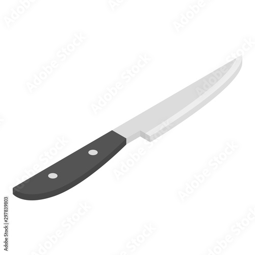 Kitchen knife icon. Isometric of kitchen knife vector icon for web design isolated on white background