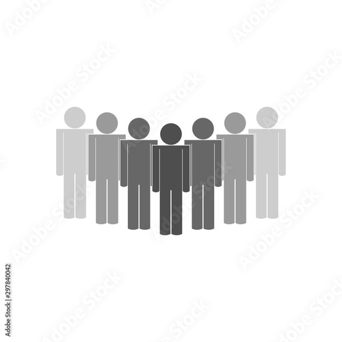 business people group icon isolated on white background. business organization teamwork with manager and staff.