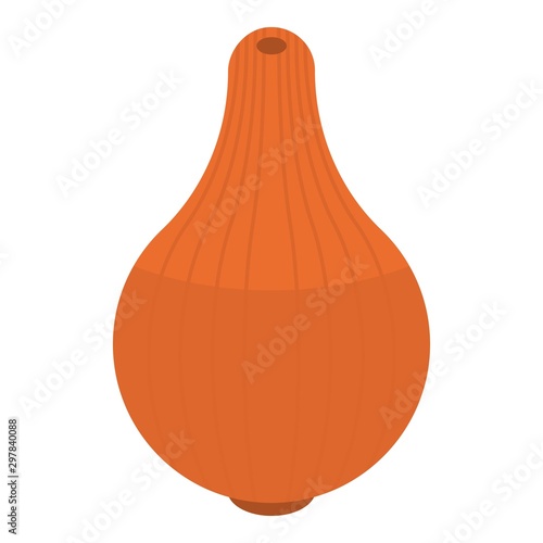 Brown onion icon. Isometric of brown onion vector icon for web design isolated on white background