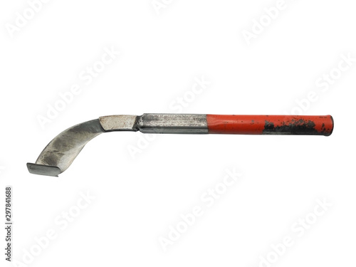 Rubber-tapping knives isolated on white background. Clipping Path