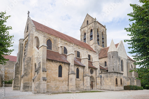 Canvastavla Auvers sur Oise cathedral church of van Gogh, France
