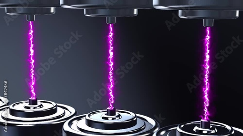 Electricity Power animation with colour change - Animated vertical lines in electrics style and different colors move between elements