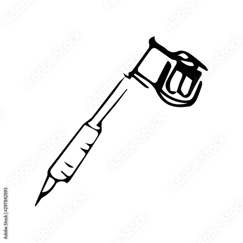 tattoo machine drawing vector sketch