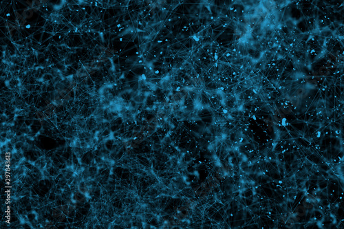 Digital Composite Image Of Computer, polygonal space low poly dark background, Futuristic polygonal background. Triangular business wallpaper.