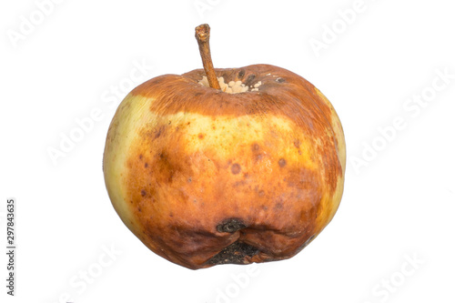 rotten apple isolated on a white background