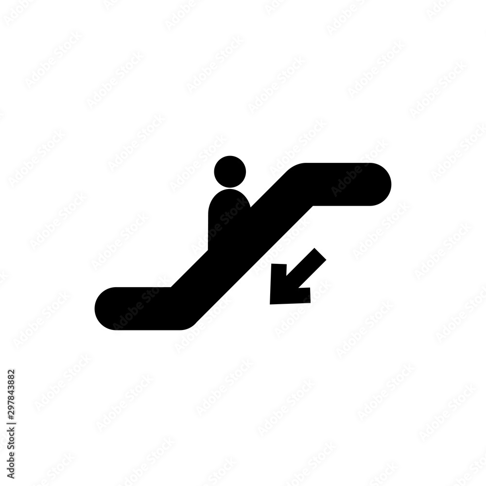 escalator icon in trendy flat design