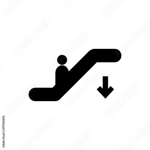 escalator icon in trendy flat design