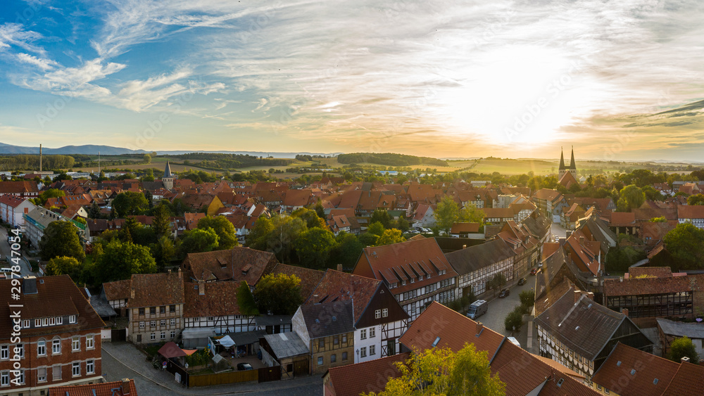 The Osterwieck of Thale from above ( Harz region, Saxony-Anhalt / Germany )