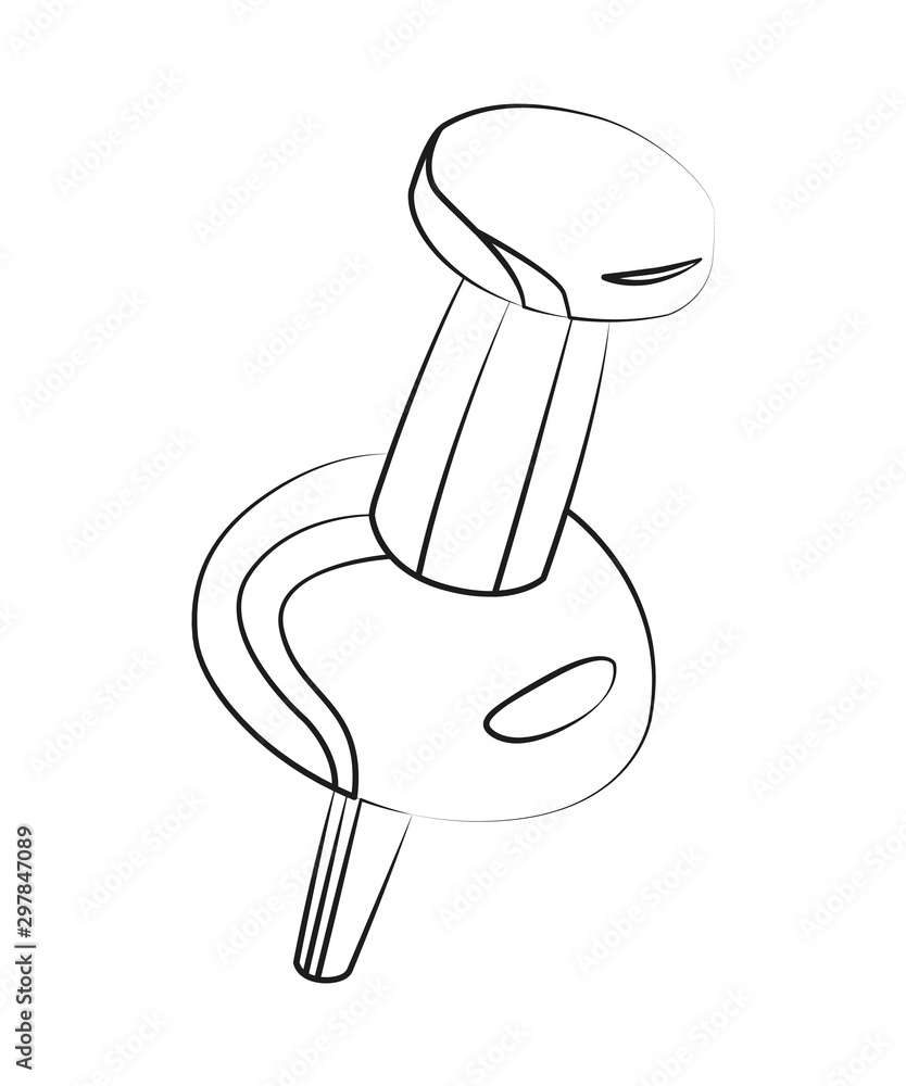 pin contour vector illustration isolated pin contour vector illustration isolated
