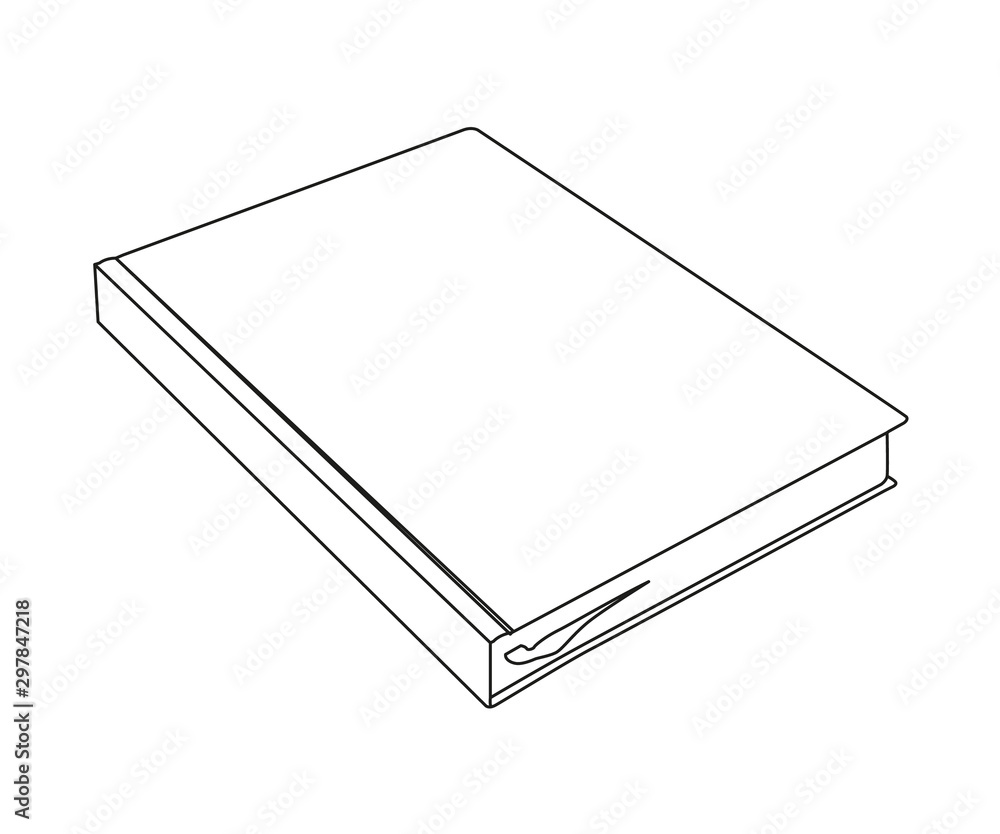 notebook contour vector illustration notebook contour vector illustration