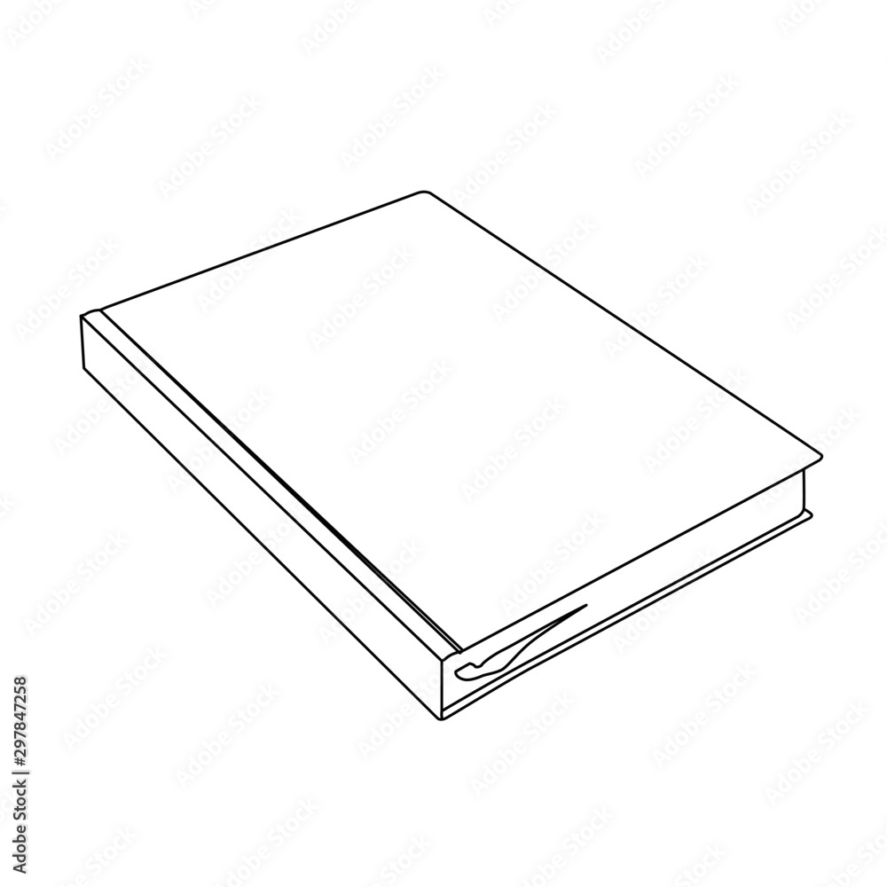 notebook contour vector illustration notebook contour vector illustration