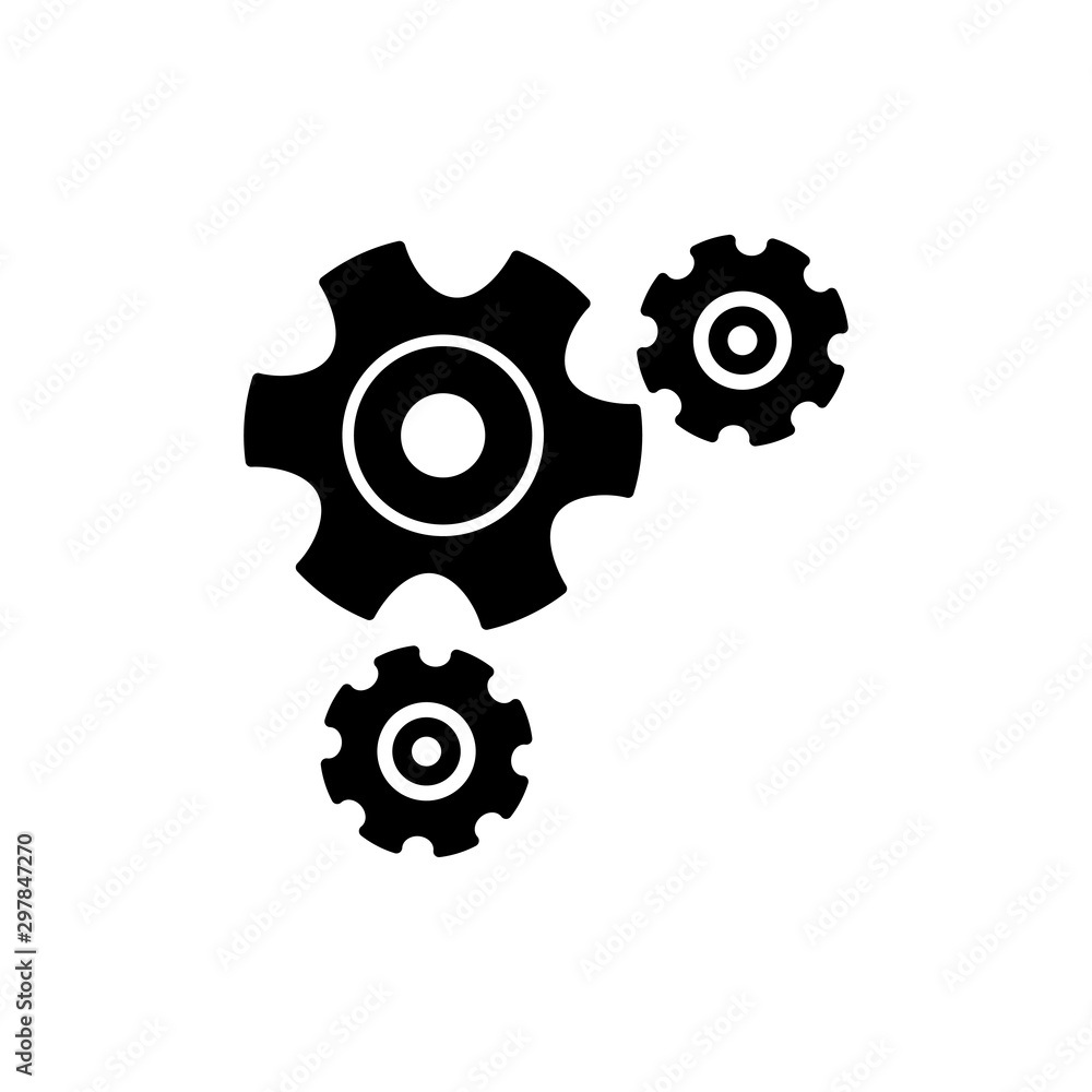 gear wheel icon trendy flat design gear wheel icon trendy flat design