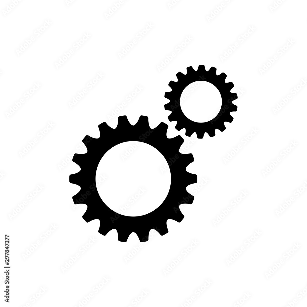 gear wheel icon trendy flat design gear wheel icon trendy flat design