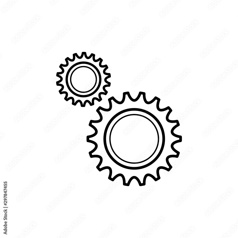 gear wheel icon trendy flat design gear wheel icon trendy flat design