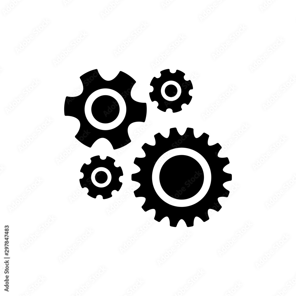 Fototapeta premium gear wheel icon trendy flat design
