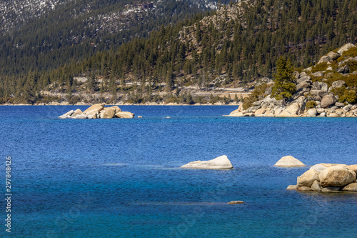 Sand Harbor park, Lake Tahoe, Nevada in the afternoon.