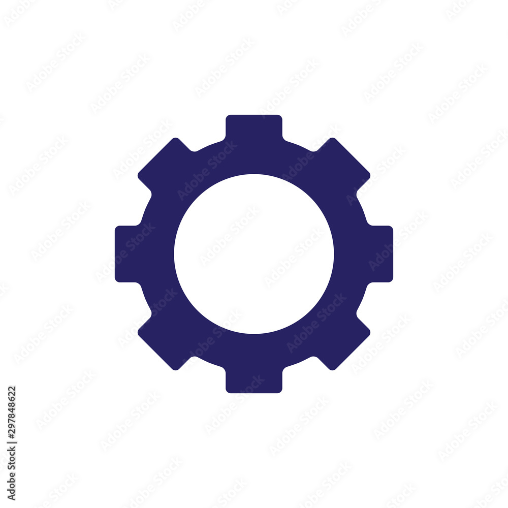 gear wheel icon trendy flat design