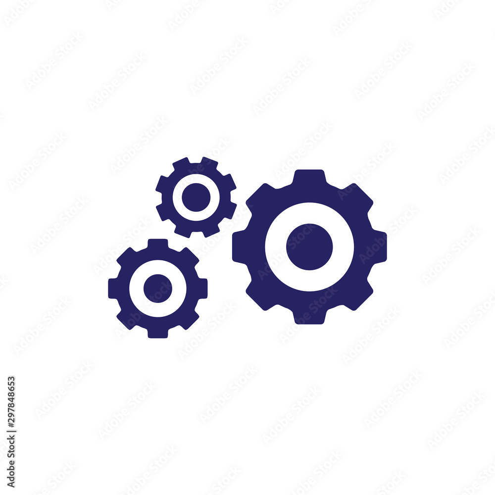 gear wheel icon trendy flat design gear wheel icon trendy flat design