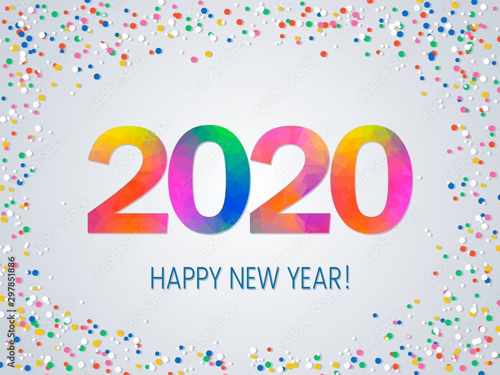 Greeting template for Christmas leaflets, greeting cards, brochures for the new 2020 year.