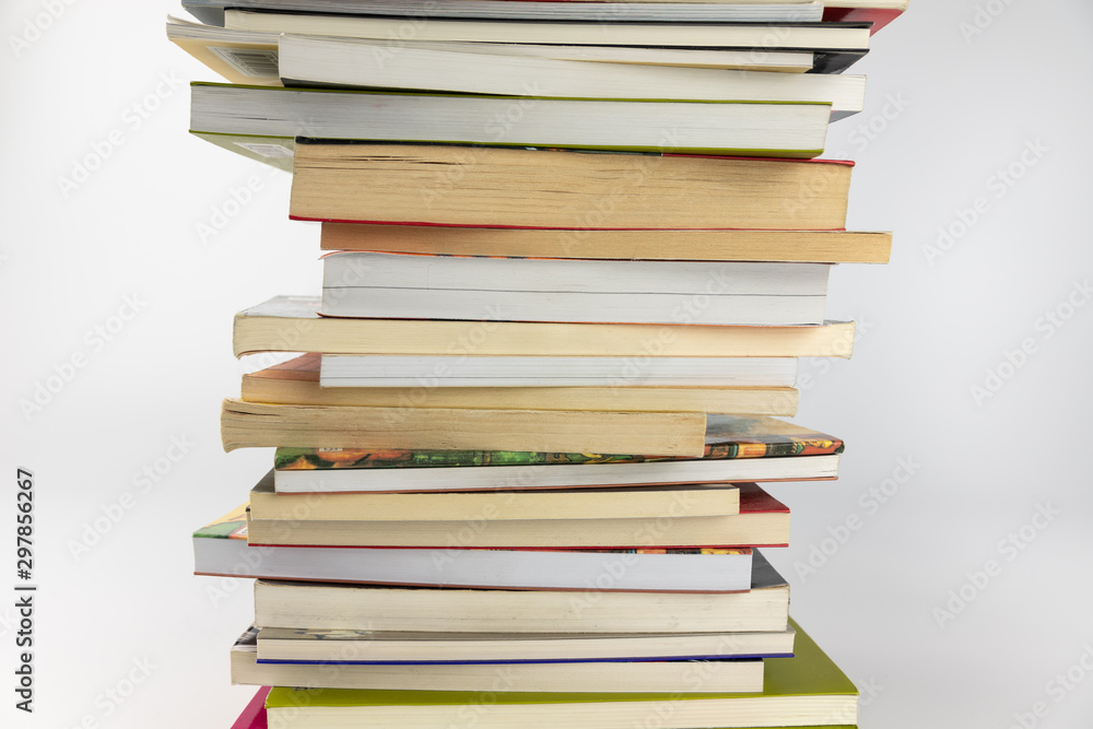 Stack of books isolated on white background Stack of books isolated on white background