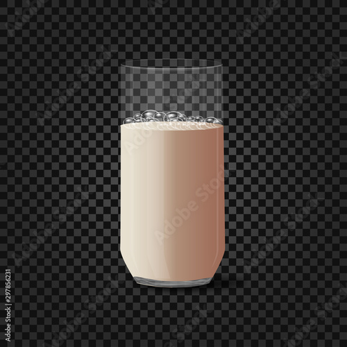 Isolated glass Cup with milk