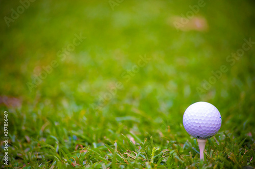 Golfball with green