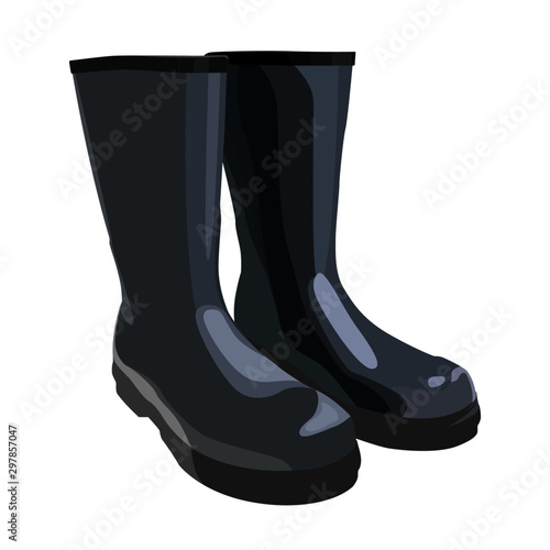 rubber boots vector illustration isolated