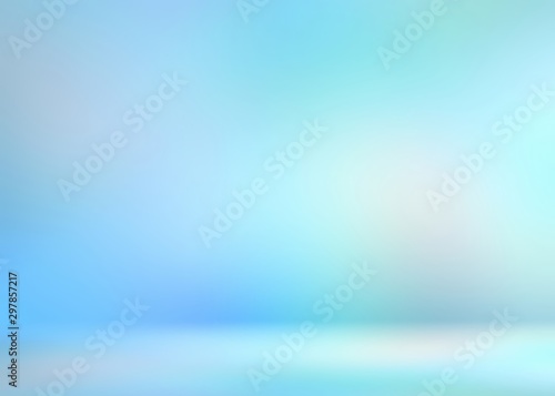 Canvas Print 3d background blue flare. Clean icy room render. Wonderful decor.