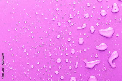 Drops of water on a color background.