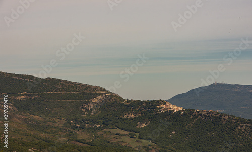 Abruzzo. Spectacular summer views from the viewpoint of the Rio Verde waterfalls, in the province of Chieti.