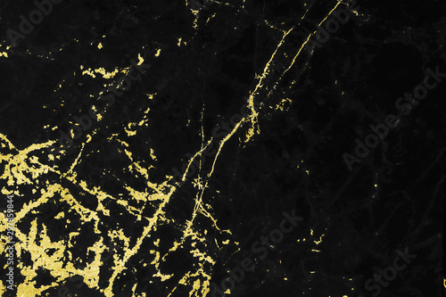 Black and gold marble texture design for cover book or brochure, poster, wallpaper background or realistic business and design artwork. 