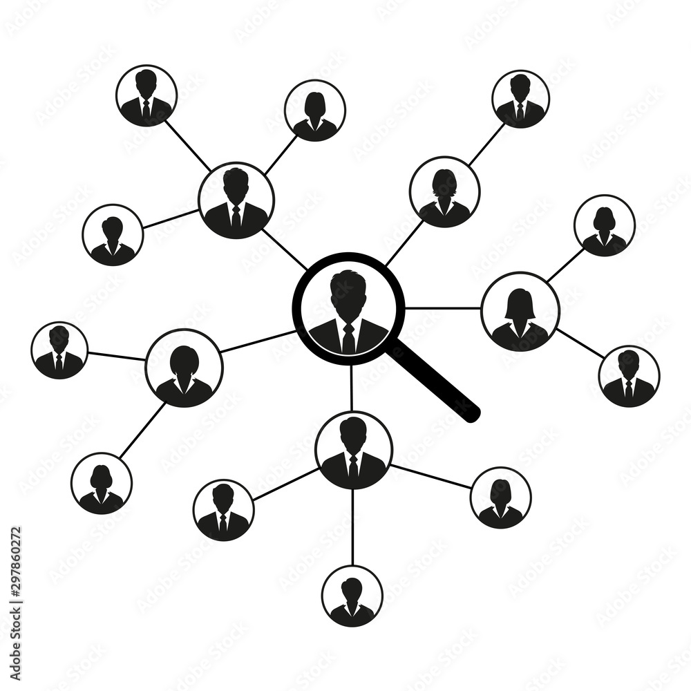 Illustration People Network and social icon design template.Network concept. Social media on a white background. Illustration People Network and social icon design template.Network concept. Social media on a white background.