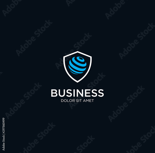 Free Download Modern Globe Shield Logo Design Vector Stock . Security World Logo Vector Design Illustration. Security Guard Secure Global Logo Design - GFXLoad