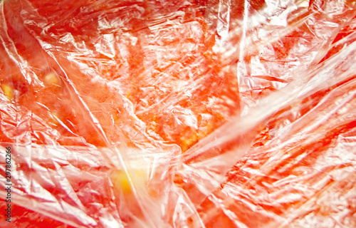 bolsa de plástico de supermercado con fruta