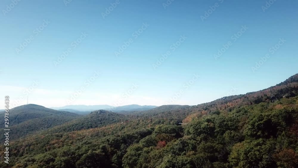 Aerial from Grandfather Mountain in Autumn in 4k Aerial from Grandfather Mountain in Autumn in 4k