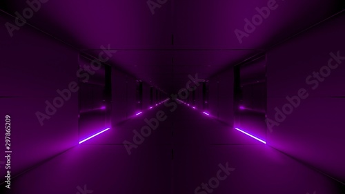 clean realistic futuristic scifi tunnel corridor with nice glow 3d rendering background wallpaper