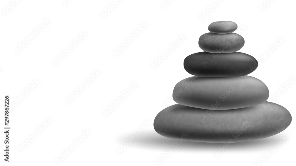 Stone tower, stones, massage and spa, oriental medicine, harmony and minimalism Stone tower, stones, massage and spa, oriental medicine, harmony and minimalism