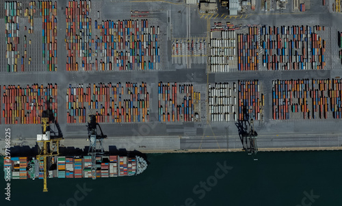 cargo port of Adelaide, Australia on the Gulf of St. Vincent photo