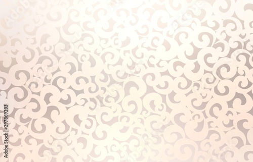 Light beige twirls pattern on pastel caramel tint background. Abstract texture.