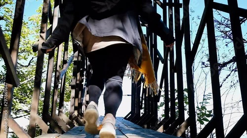 Found a wooden bridge while driving through Tara National park photo