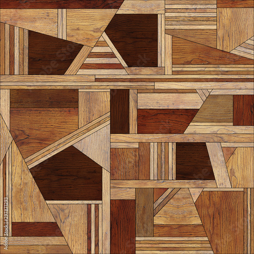 Abstract wood pattern parquet texture Brown