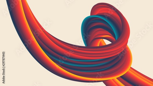 PrintBright curvy abstract element, rubber, chewing gum, futuristic modern background