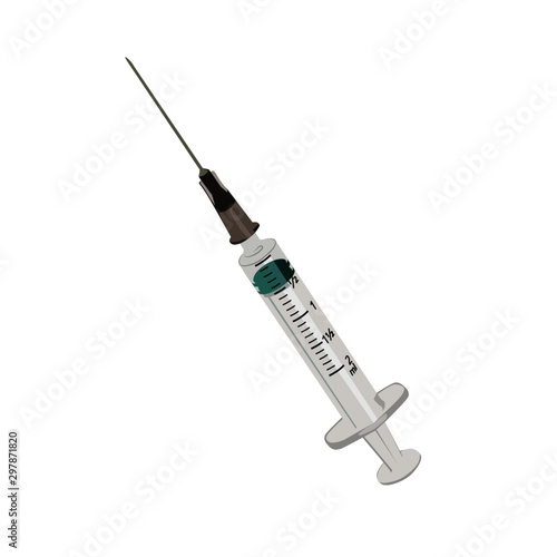syringe realistic vector illustration isolated